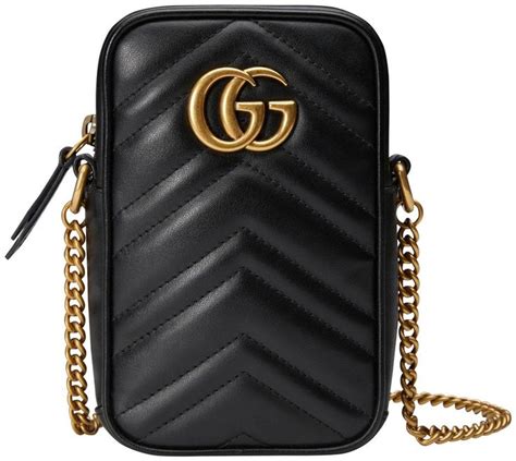 gucci phone bag black|real gucci phone case.